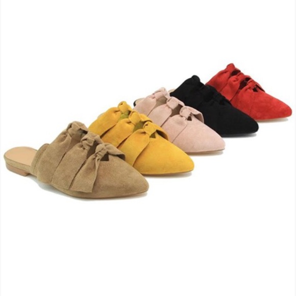 Haute Ellie Shoes - MAISY-Triple Bow Flats